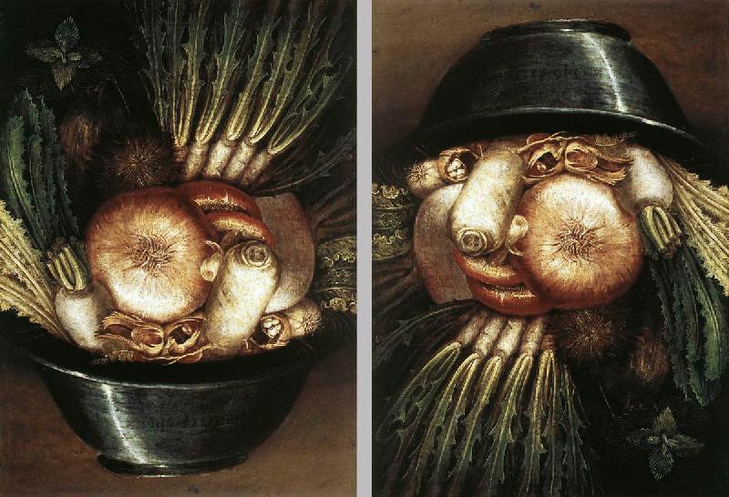 ARCIMBOLDO, Giuseppe Vegetables in a Bowl or The Gardener  dggh